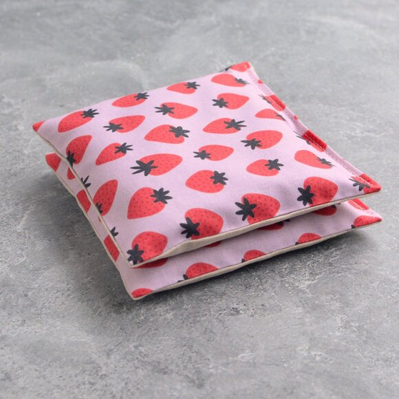 Strawberries on Pink Cotton Lavender Sachet Bundle - Picture 2 of 3